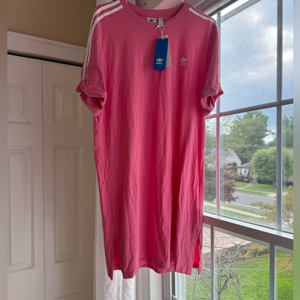 Pink adidas tshirt dress
